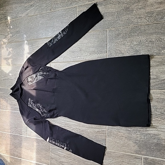 VERSACE Versus Sweater Dress Black Knee Length Size 44 - Picture 1 of 8